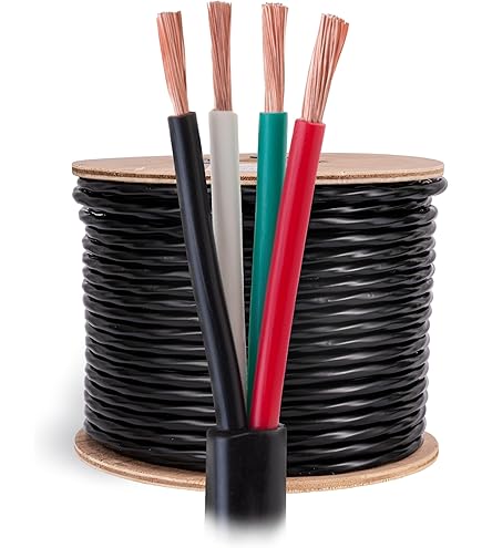 Amazon.com: 1000 FT 22 Gauge 4 Conductor Wire Cable Gray Round